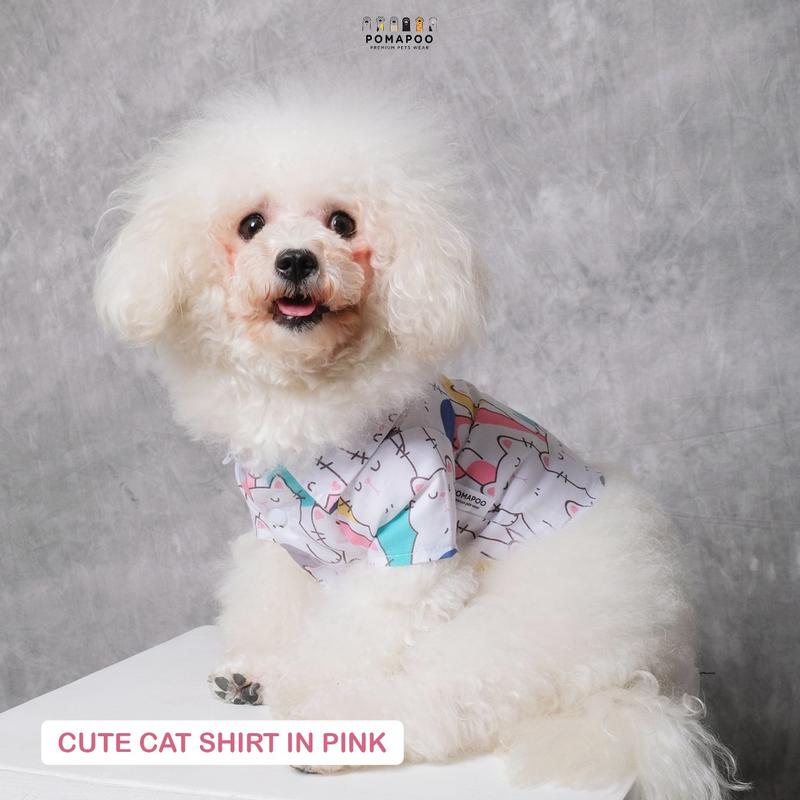 POMAPOO - Kemeja Kucing dan Kemeja Anjing Cute Cat Shirt 1