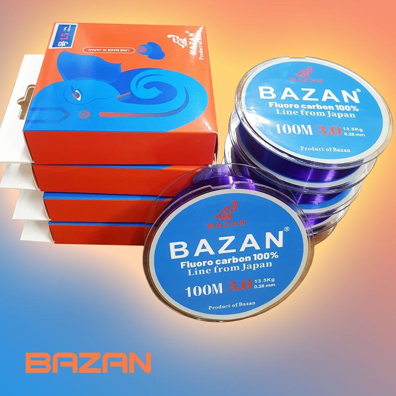 Cước bazan FluoroCarbon 100m tải cá tốt - Cước câu cá Bazan .dây câu siêu bền dây cước làm trục làm thẻo