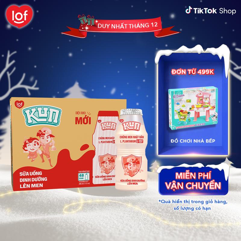  Kun Sữa chua uống sữa trái cây chọn vị: Cam Kem dâu Nho Táo Xoài Trái Cây  thùng 48 chai x 85ml  Sữa chua uống DDLM đủ vị: Nguyên bản Việt Quất Dâu  thùng 48 chai x 100ml  