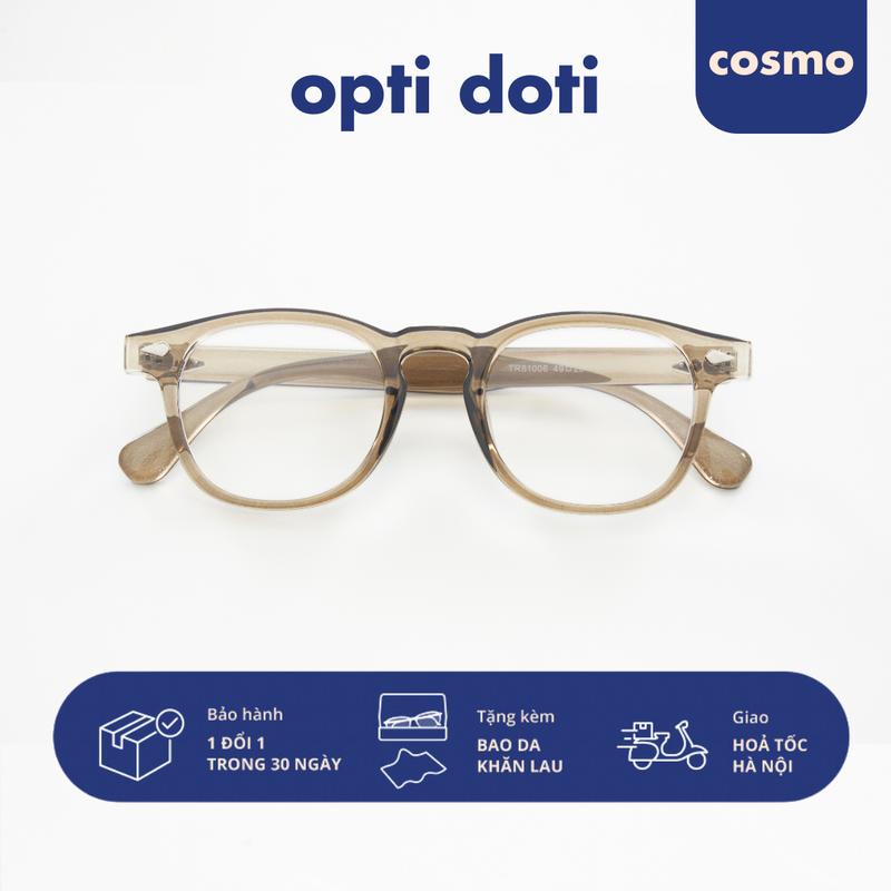 Kính mắt thời trang nam nữ COSMO dáng vuông bo tròn nhựa cao cấp unisex OPTIDOTI