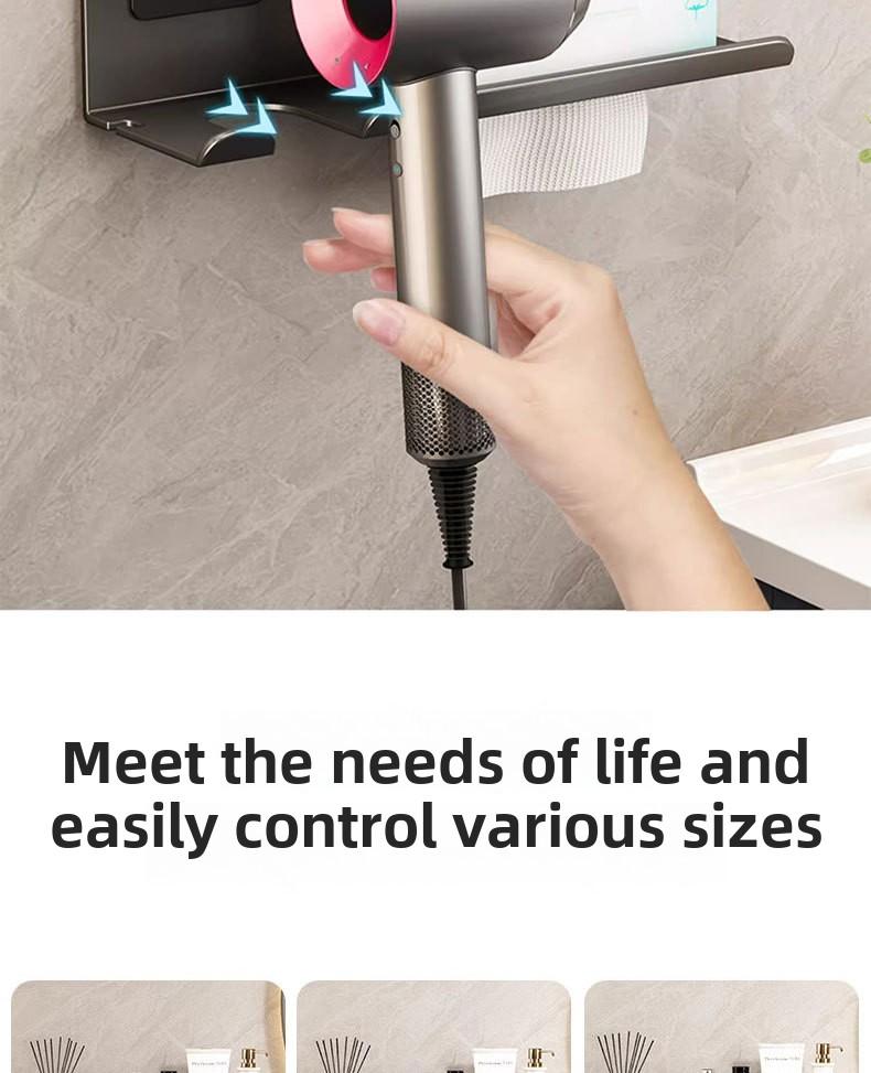 Product Introduction of Bathroom storage rack for hair dryer 5
