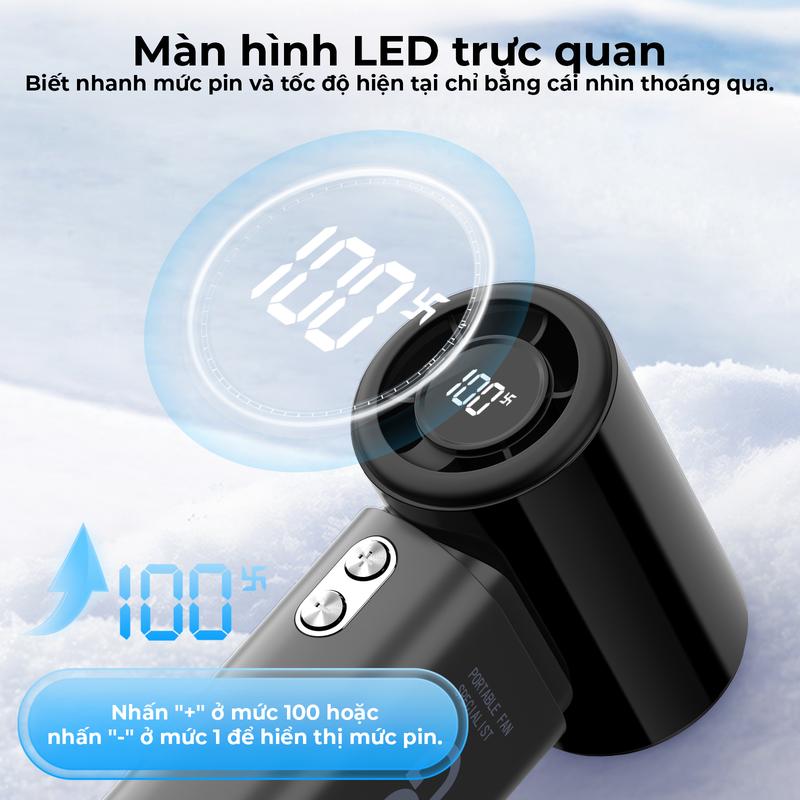 [GOOJODOQ* Hungrv] QUẠT MINI TURBO TỐC ĐỘ CAO 100 CẤP ĐỘ GIÓ 4