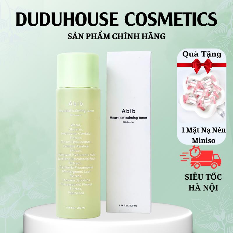 Nước cân bằng chiết xuất diếp cá giúp làm dịu da, cấp ẩm Abib Heartleaf Calming…