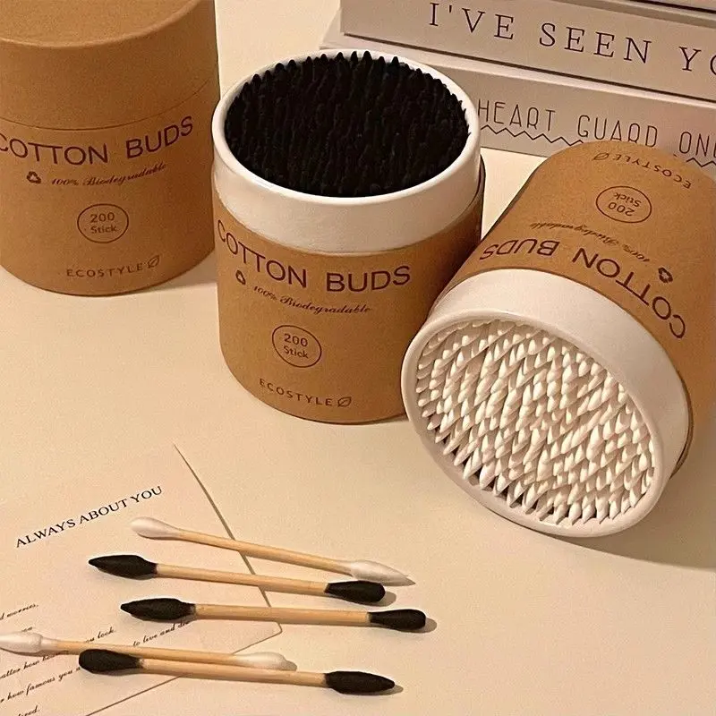 2025200   PCs Boxed Double Ended Cotton Wwabs Household Makeup Disposable Makeup Remover Small Head Fine Cleaning Ear Cleaning Dedicated Cotton Swab