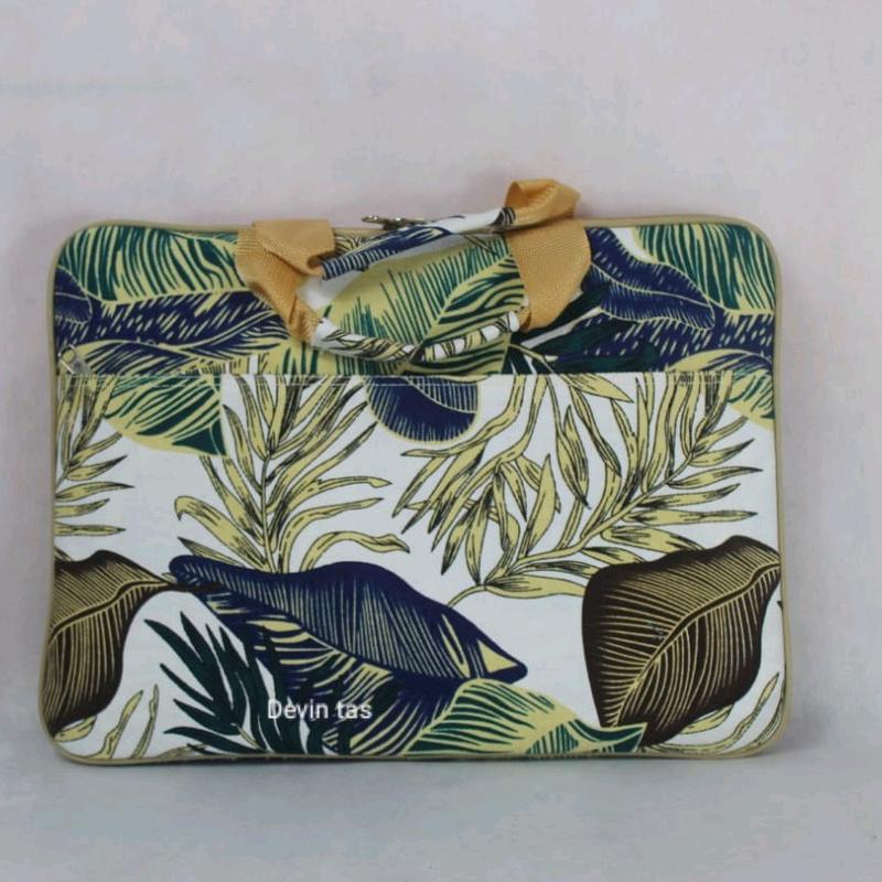 tas laptop bahan kanvas motif / tas laptop 14 inch / tas laptop 13 inchi 0