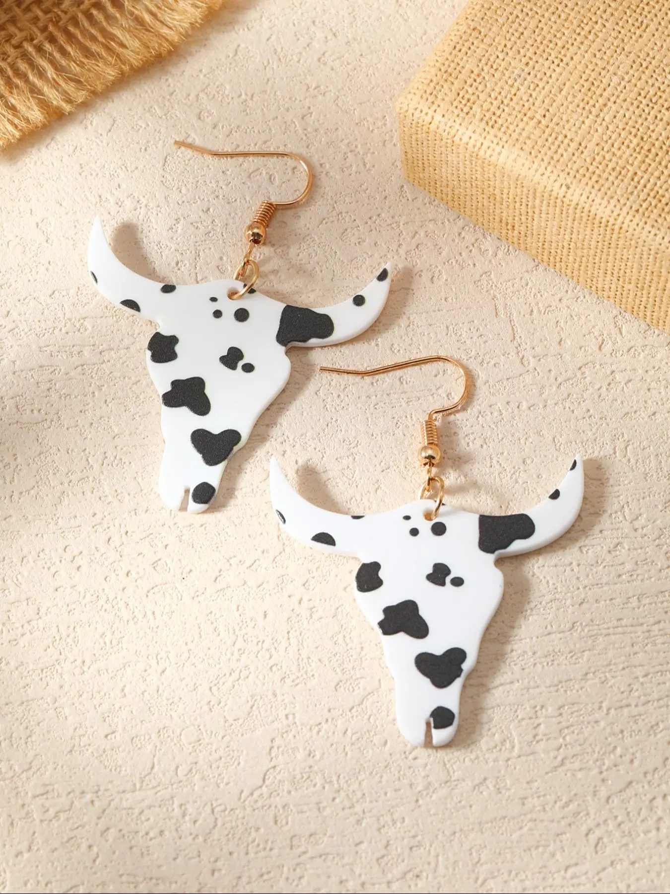 Western Cow Design Dangle Earrings, Fashionable Jewelry for Women, Trendy All-match & Exquisite Jewelry for Birthday Gift
