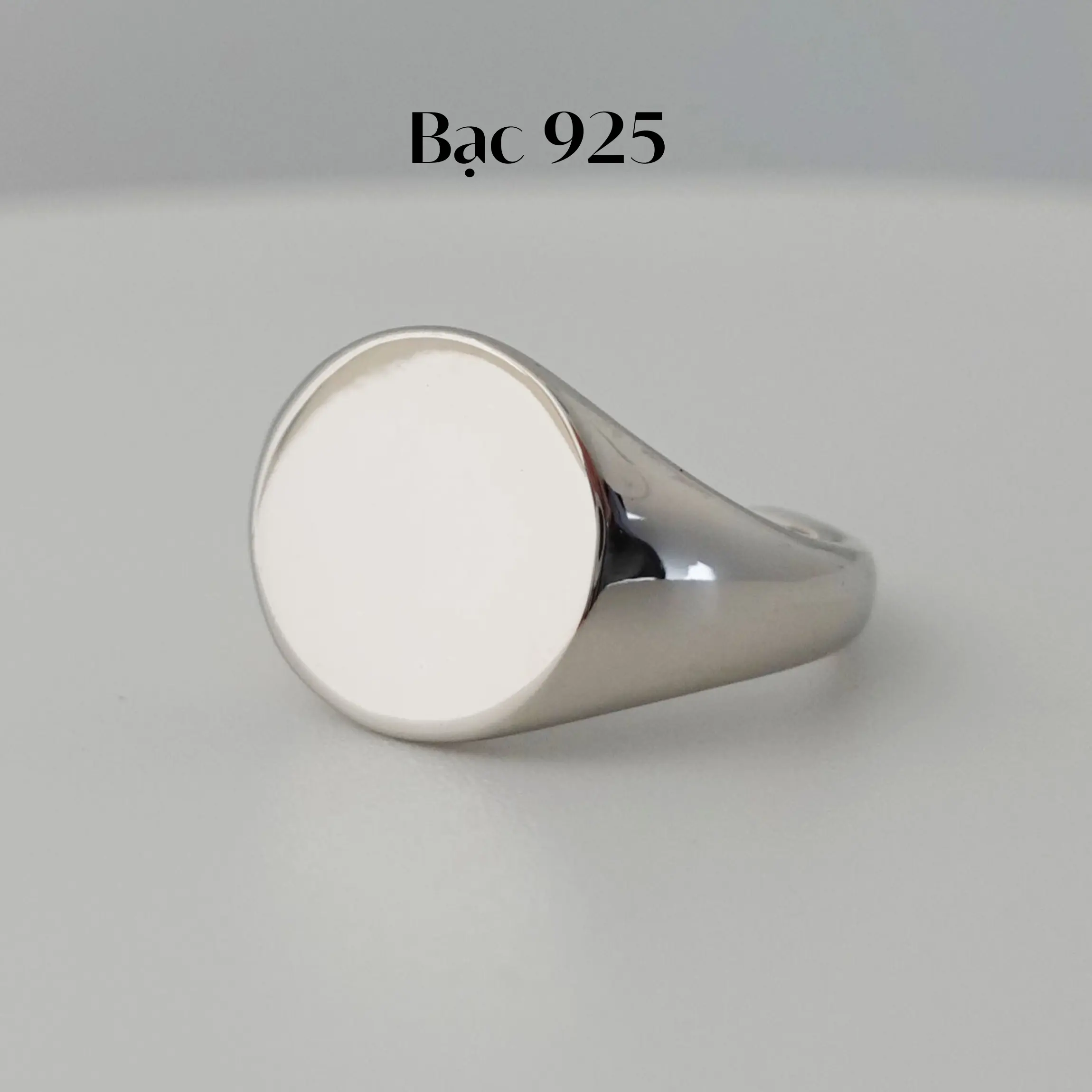 Nhẫn freesize signet ring tròn trơn M93 hợp thời trang - Women n Men