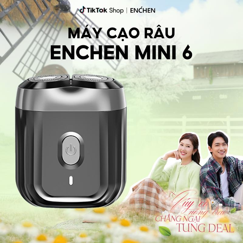 Enchen x Thúy Ngân Máy cạo râu Enchen Mini 6 lưỡi dao kép siêu mỏng chống nước IPX7 cạo khô & ướt pin sử dụng đến 2 tháng - BH 12 tháng