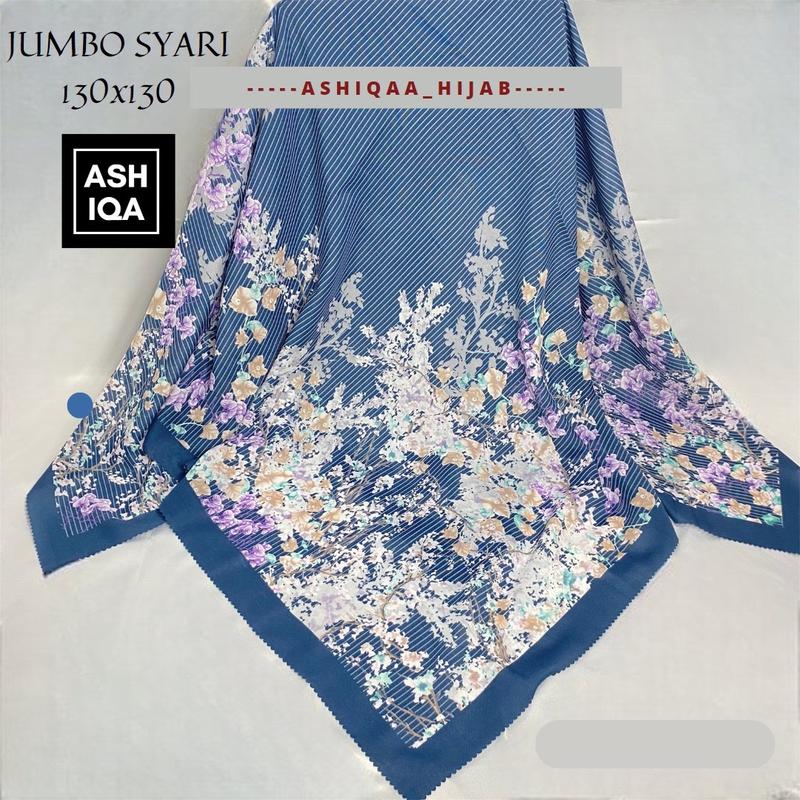 JILBAB SEGIEMPAT MOTIF TERBARU, BAHAN VOAL PREMIUM, LASERCUT, UK 130x130 Basic Lembut 2