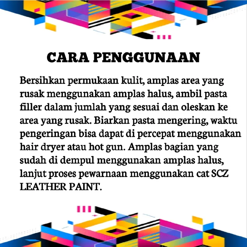 SCZ LEATHER FILLER - DEMPUL SEPATU KULIT 1