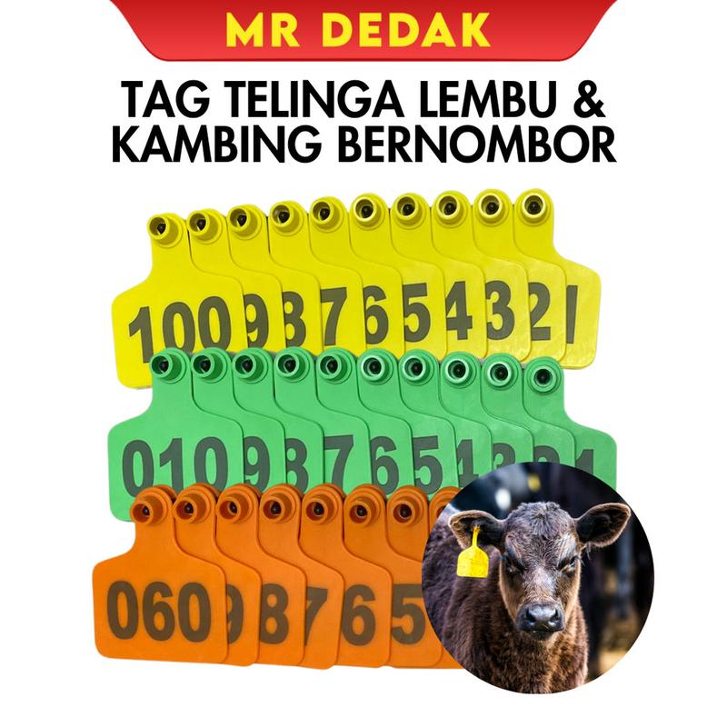 [10 UNIT] TAG TELINGA TERNAKAN BERNOMBOR | RUMINANT EAR TAG WITH ...
