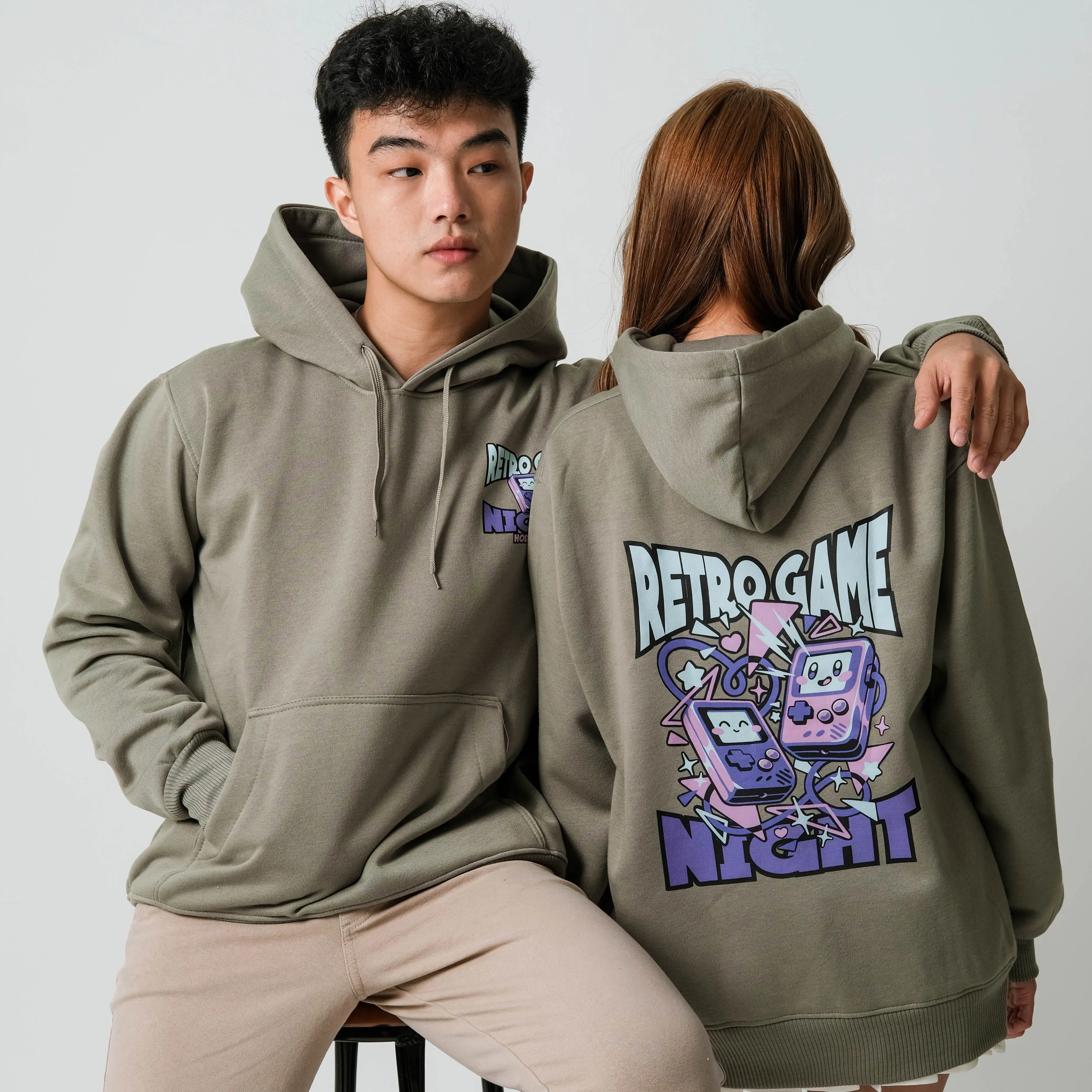 HODISO - Retro Game Hoodie Jumper Pullover