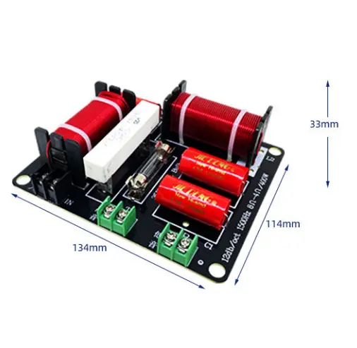 Mạch phân tần loa 2 đường tiếng 400w sử dụng cho loa bass to 30-40-50 CÔNG SUẤT LỚN có bảo vệ chống cháy treble, đầu nối sẵn không cần hàn dây 6