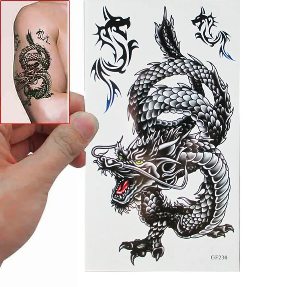 Dragon Disposable Removable Waterproof Body Art Temporary Tattoo Sticker Decal
