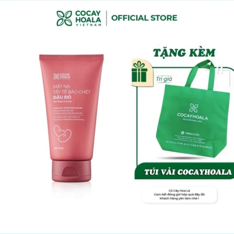 Mặt Nạ Tẩy Tế Bào Chết Đậu Đỏ Việt Nam 2in1 Cỏ Cây Hoa Lá 150g - Cấp Ẩm, Hỗ Trợ Sáng Da và tặng 1 túy Sữa Tắm Gừng 50g Cỏ Cây Hoa Lá Skincare Skincare kem dưỡng duong _ làm trắng collagen đặc biệt là da dầu kiểm soát dầu rửa lười