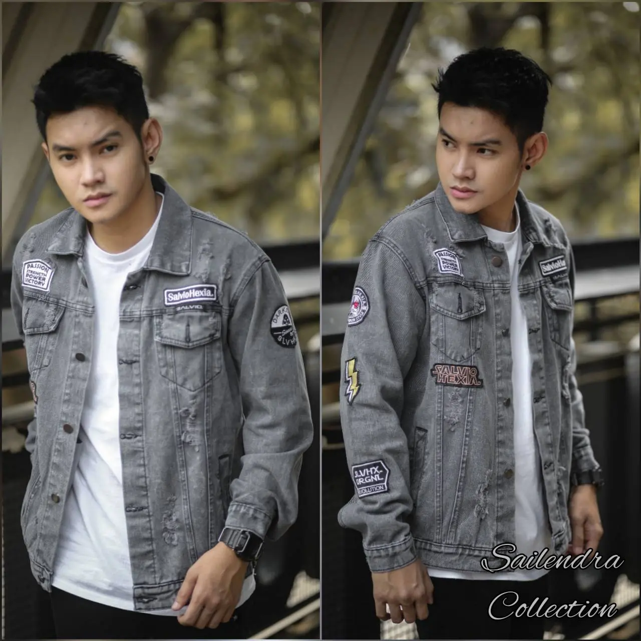 Jaket Jeans Pria - Jaket Denim Salvio Hexia - Jaket Jeans Washing