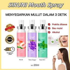 SIRUINI Mouth Spray Nafas Mengatasi Bau Mulut Wangi Buah Pewangi Pengharum Mulut Tahan Lama