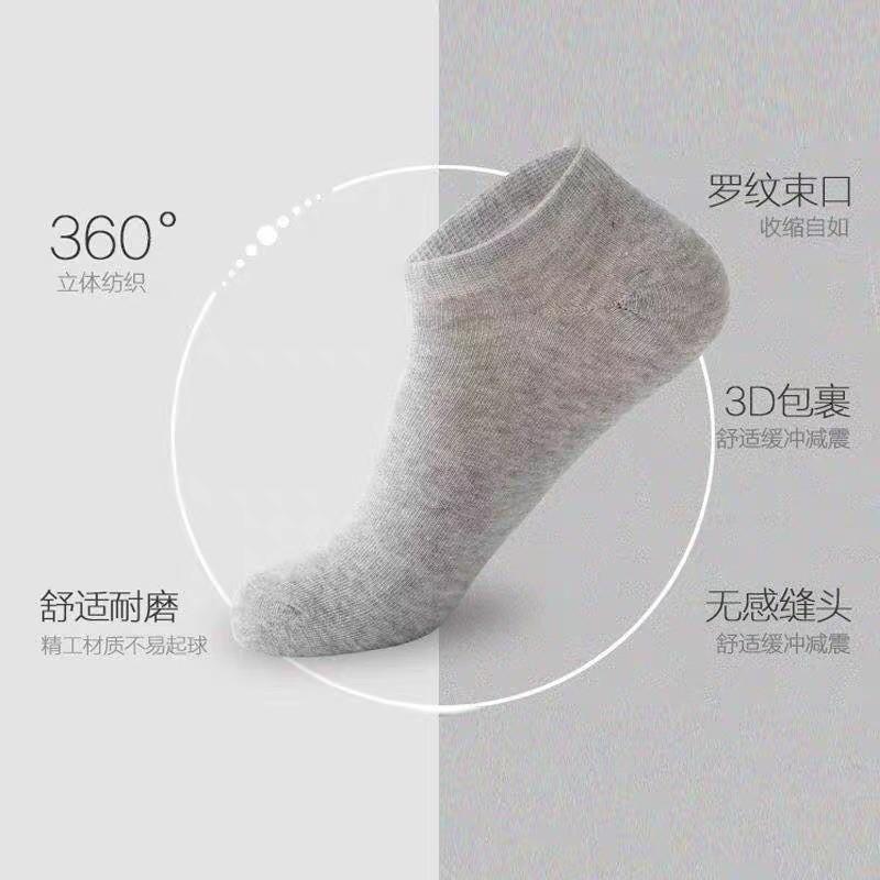 Product Introduction of Ready stock!!! 1 pair men women cotton ankle socks athletic casual solid stripe comfortable sock black white Grey 4