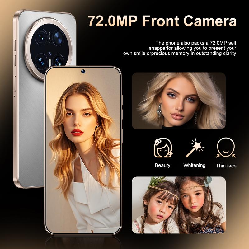 Product Introduction of Hot Sale Mate70pro Perforated Screen Mobile Phone Smartphone 5