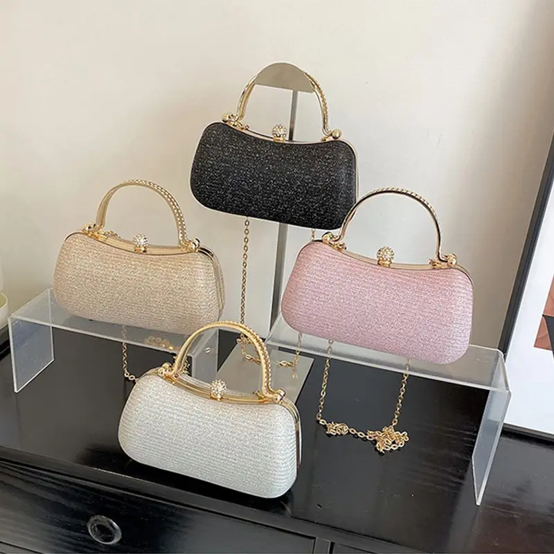 Ladies Shoulder Chain Purse Clutch Bag Women Handbags Wedding Party Bag UK NEW