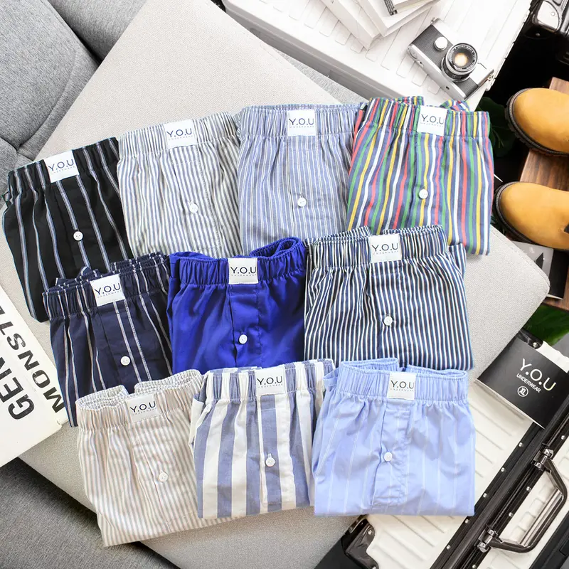 Quần Đùi YOU Kate Cotton Mềm Mịn Thoáng Mát Mặc Ở Nhà, Đi Ngủ Thoải Mãi Họa tiết Sọc Tăm Size 40-90kg 0