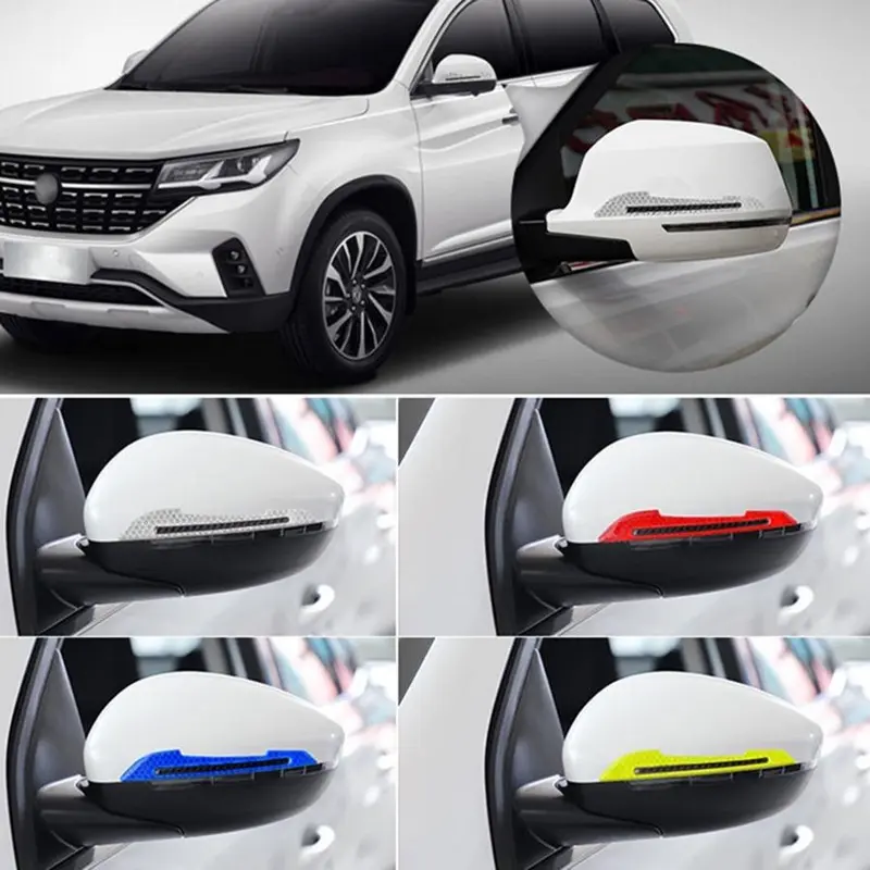 Car Rearview Mirror Reflective Sticker, Car Rearview Mirror Warning Sticker, Universal Anti-Collision Car Exterior Accessories, Vehicle, Decal, Decoration 6