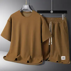 Baju Olah Pria Sport Yoga Set Unisex Sport Wear Kaos Round Neck & Celana Pendek Pria TZ009