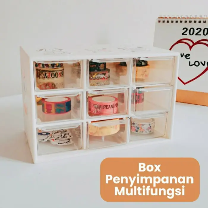 9 Sekat KOTAK LACI MINI Serbaguna Laci Kecil Kotak Perhiasan 2