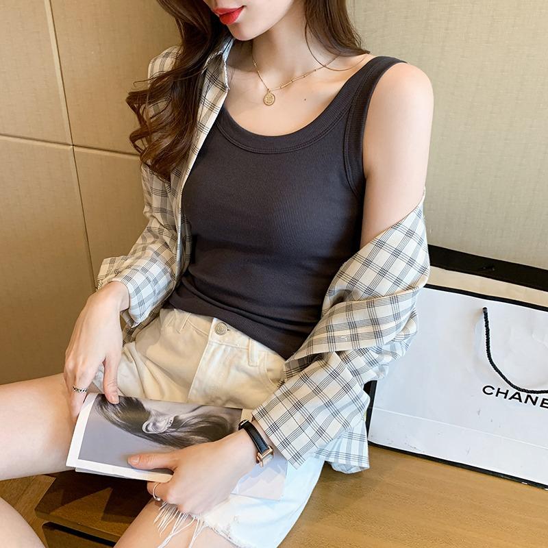 Product Introduction of Popular Versatile Anti-Exposure Sleeveless Inner Match Bottoming Camisole Women'S Summer Slim Fit Slimming Outside Wear Korean Style 13