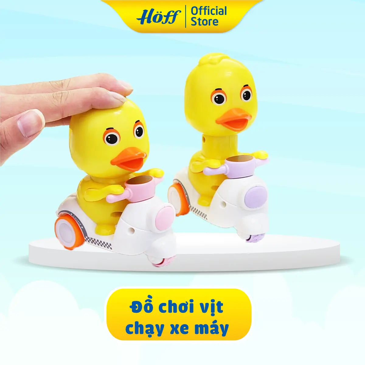 [TẶNG KM0036] Đồ chơi chạy cót vịt vàng chạy xe vui nhộn cho bé