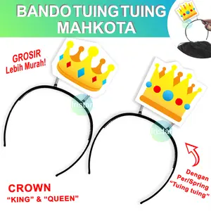 Mahkota hijab karnaval pengantin bunga wisuda balon bando selempang slempang bali tari adat crown bridal shower bride to be wedding pernikahan undangan kpop korea bts foil ulang tahun happy birthday bucket buket x banner backdrop lamaran graduation boneka