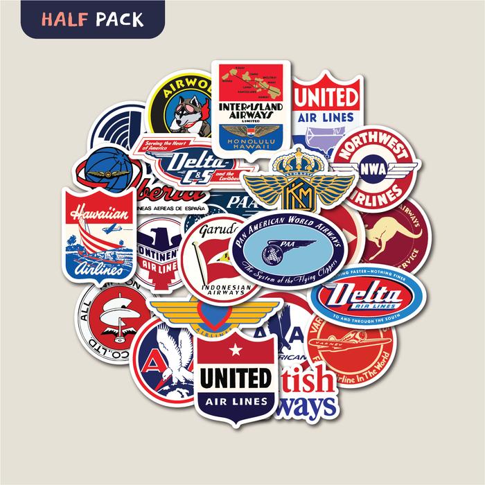 Jual STICKER PACK AIRLINES OLD LOGO | STIKER TUMBLER LAPTOP KOPER HELM ...