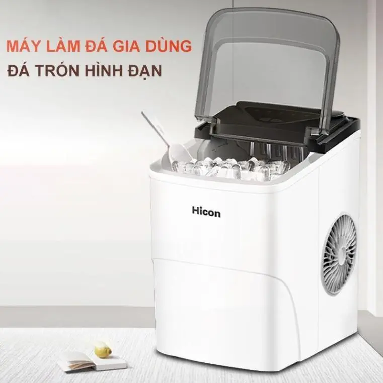Máy làm đá viên Hicon HZB-16AL Công suất mạnh mẽ đá viên thời gian nhanh chóng Máy làm đá lạnh tủ lạnh Chưng Yến