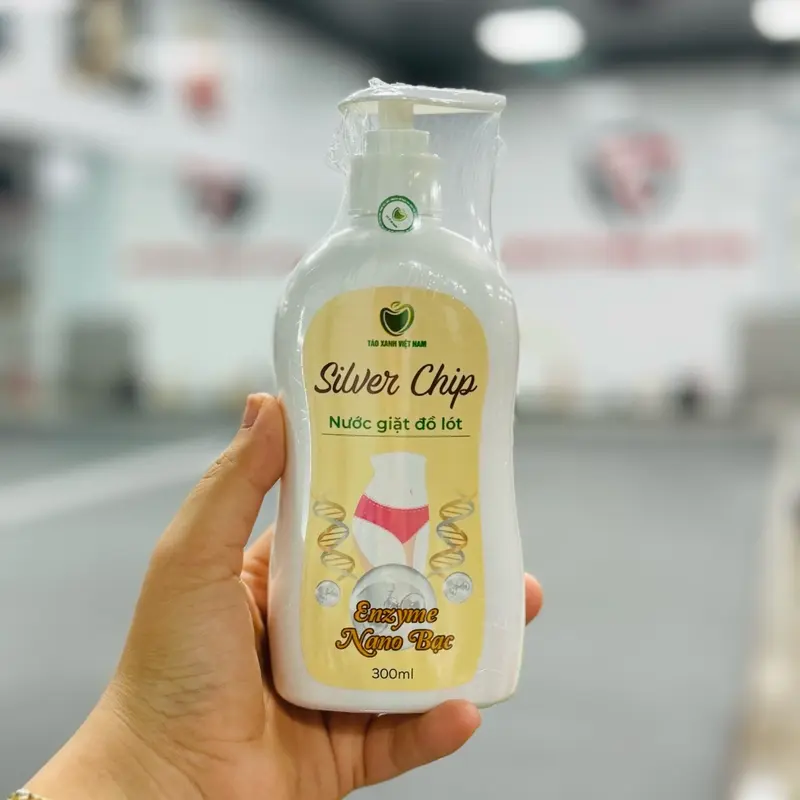 Nước giặt đồ lót Enzym Nano Bạc Silver Chíp Táo Xanh 300ml- giặt đồ, kháng khuẩn, làm sạch 5