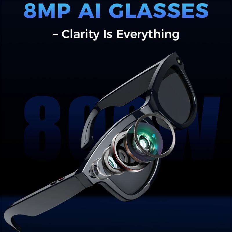 Smart Glasses With Camera 8 Million Pixels Photo Video Recording Supports AI translation Object Recognition With ChatGPT - Image 3