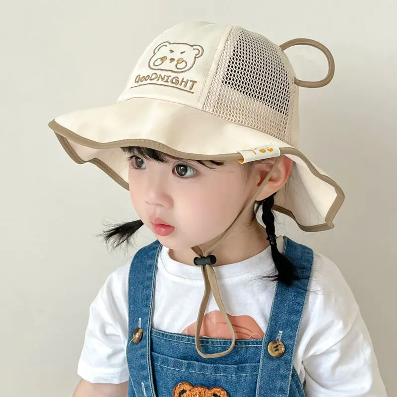 Mũ Chống Nắng Cho Em Bé Mũ Tai Bèo Mỏng Mùa Hè, Dành Cho Bé Trai Và Bé Gái, Lưới Thoáng Khí, Rộng Vành, Thiết Kế Dễ Thương 4