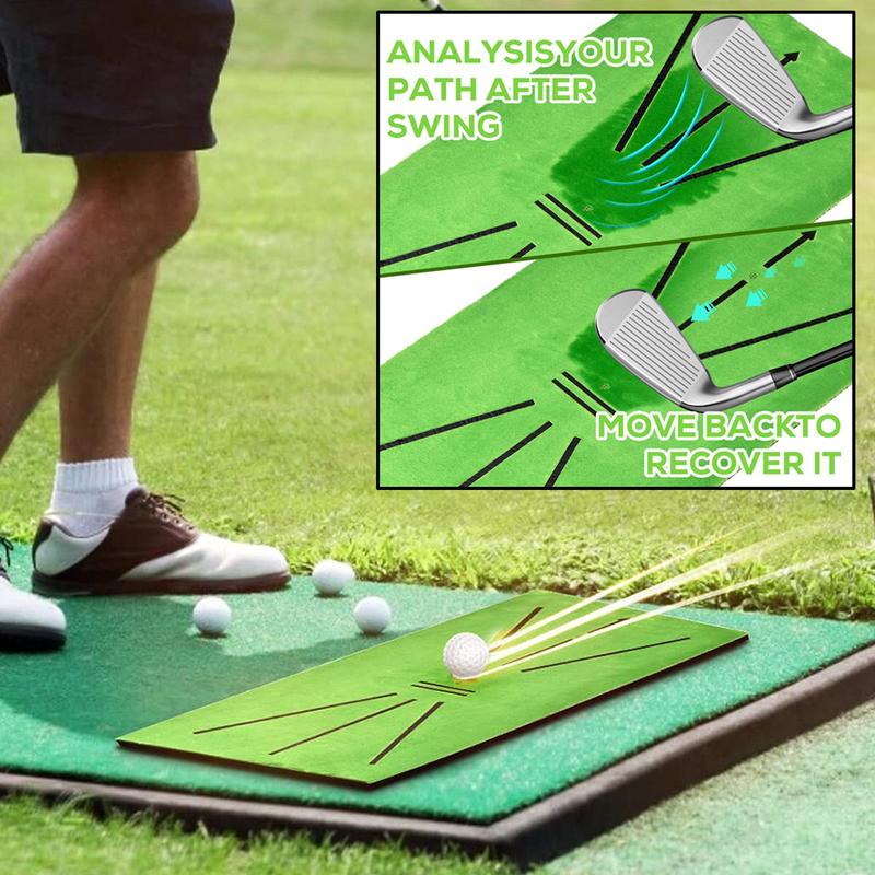 Golf Training Mat Swing Track Practice Marking Pad Detection Batting Ball Trace Directional Mat 30X60CM Golf Swing Practice Mats 2