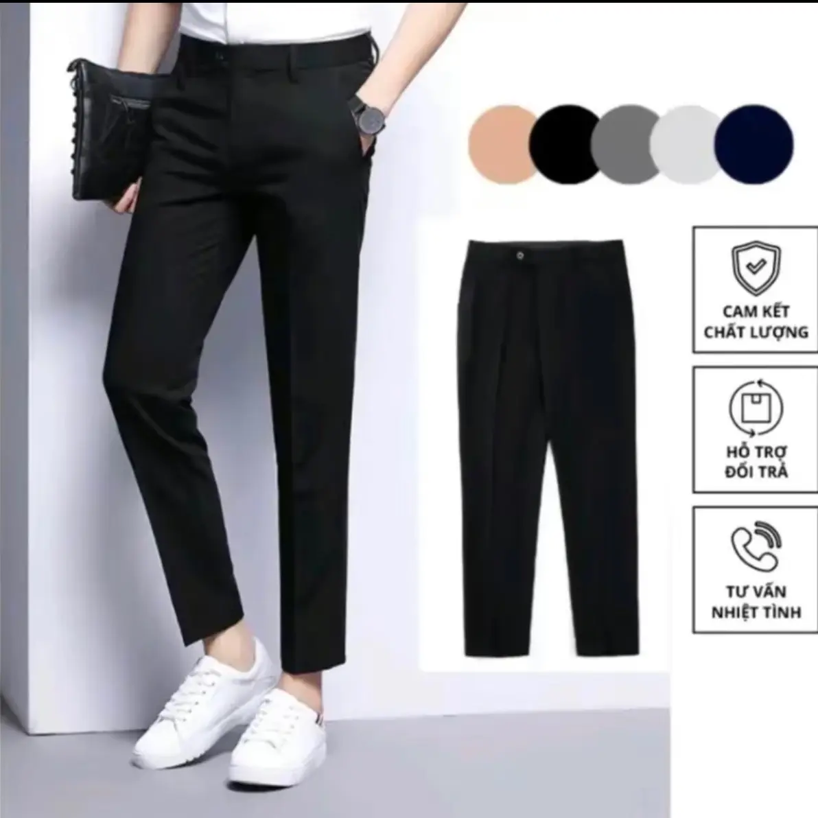 Quần âu nam hàn quốc vải mỏng mềm mại Menswear