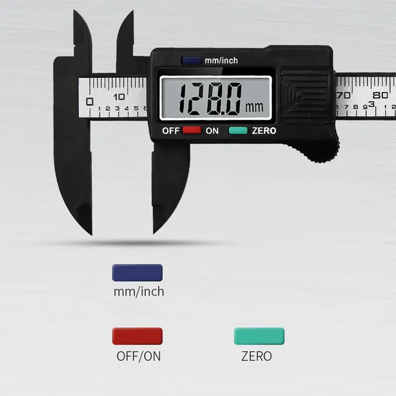 Thước kẹp Vernier Màn Hình Điện Tử, Chất Liệu Thép Không Gỉ, Độ Chính Xác Kỹ Thuật Số 100Mm, G5M2 1