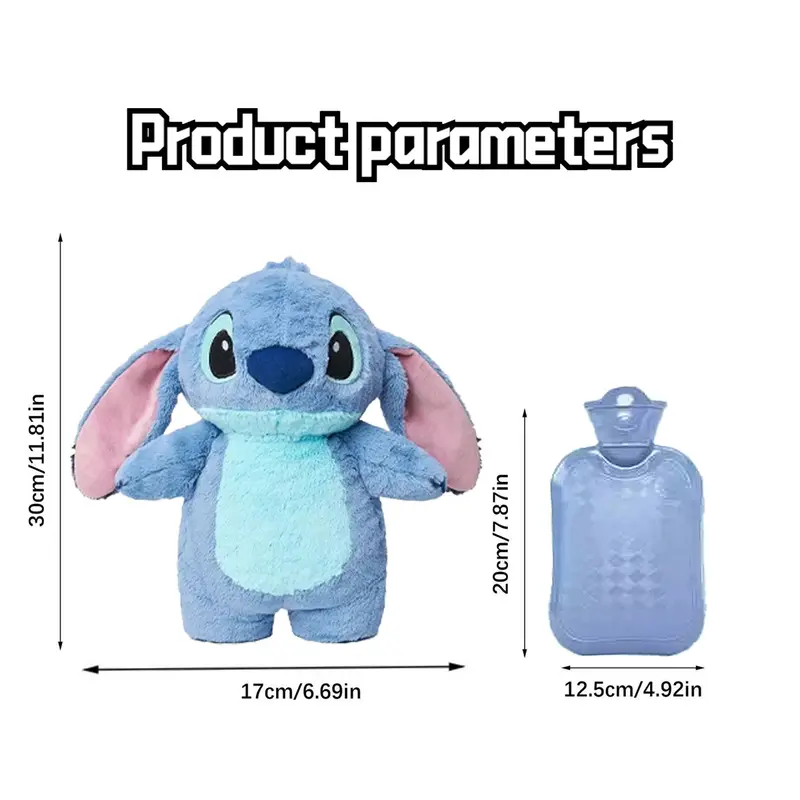 Stitch Hot Water Bag / Penghangat Perut Haid  / penghangat tangan musim dingin Tipe injeksi air 1