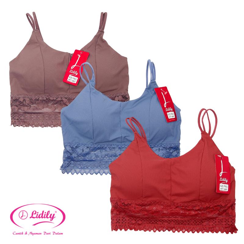 Product Introduction of Lidily - Bralette Sexy BH Seamless Busa Tanpa Kawat DDG805A | Bra Fashion Seksi Renda Bikini Busa Tanpa Kawat | OUTFIT MANTAI BALI 0
