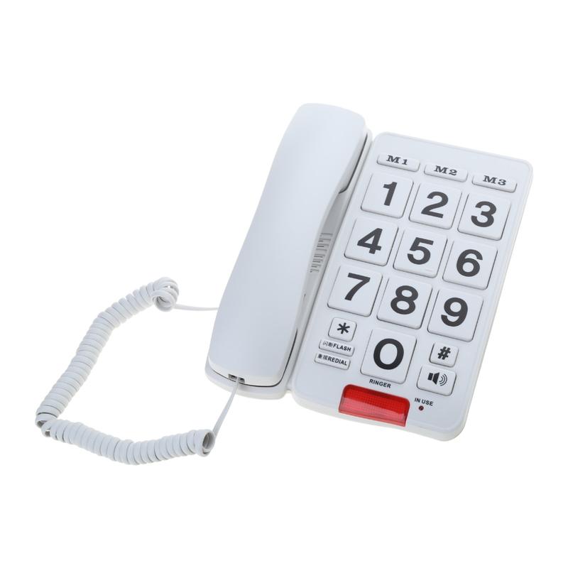 Điện Thoại Bàn Có Dây Điện Thoại Điện Thoại Cố Định, PK3000, Có Nút Lớn, Loa Lớn, Tốc Độ 7