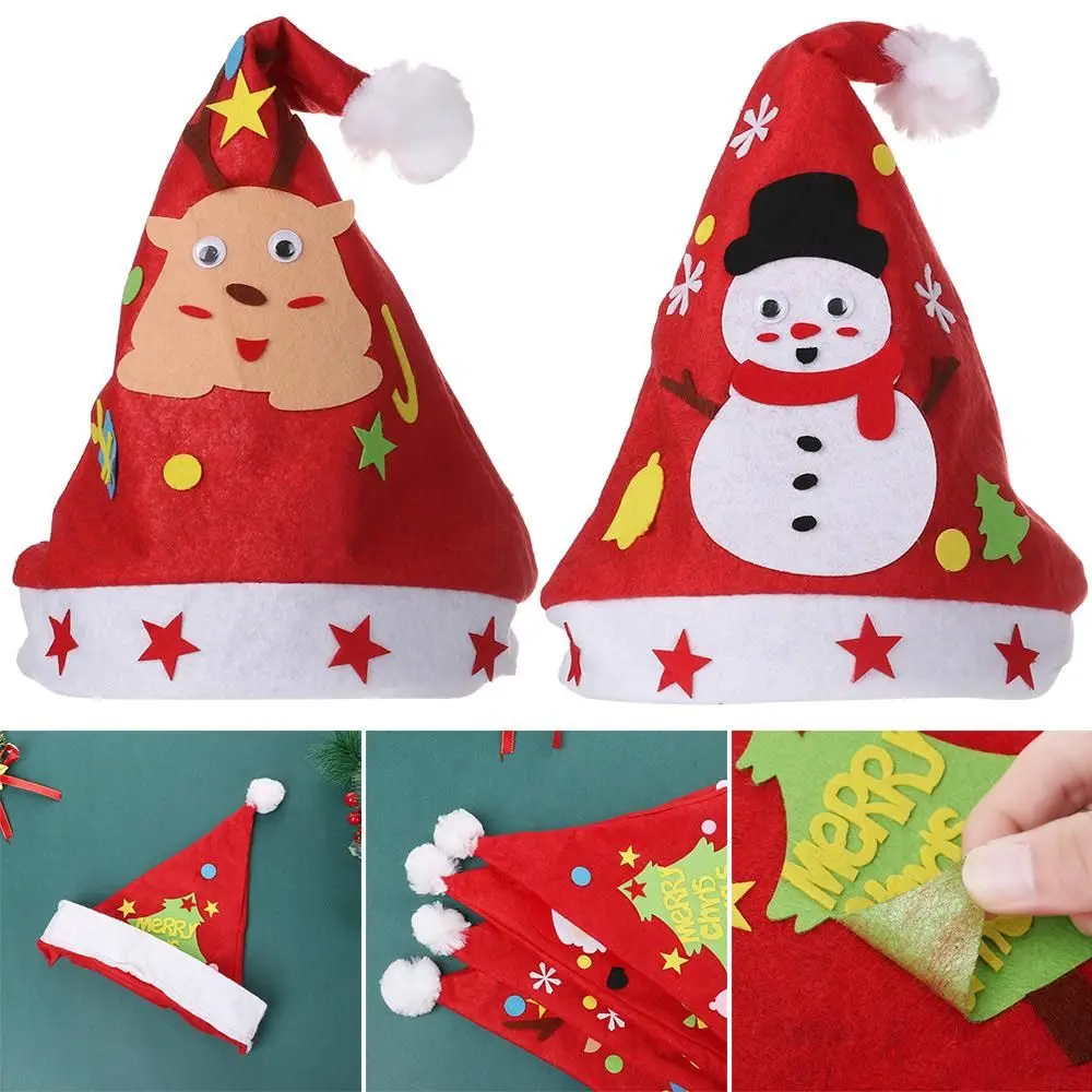 Toy Elf2 1 package Crafts Accessories Set Christmas Hat Material Handmade Material Children Toy DIY Christmas Hat Decoration Supplies