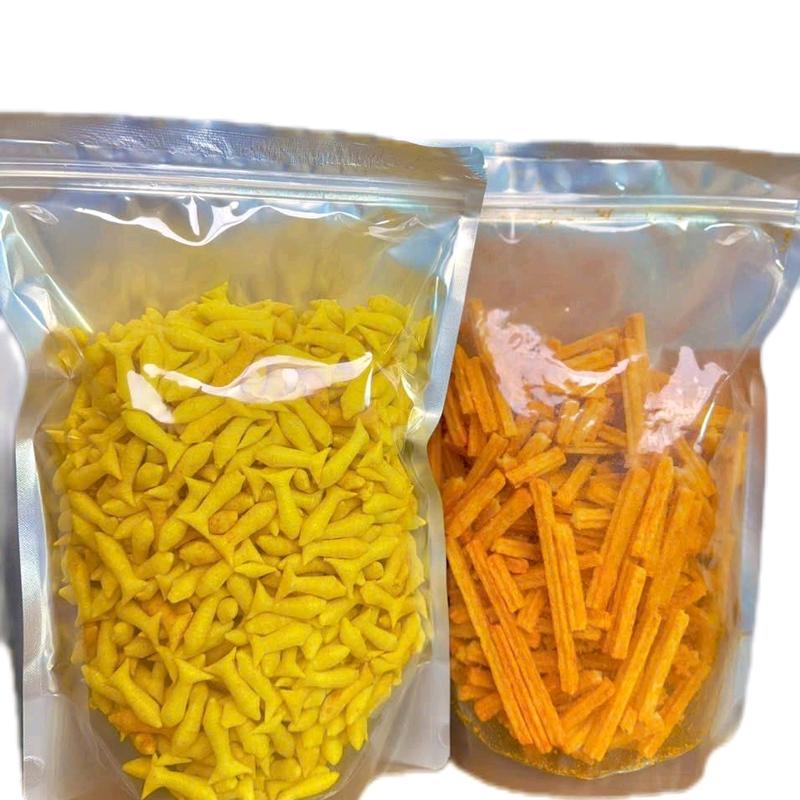  Combo 1kg  500gram snack khoai tây phô mai và 500gr snack cá phồng phô mai giá rẻ 