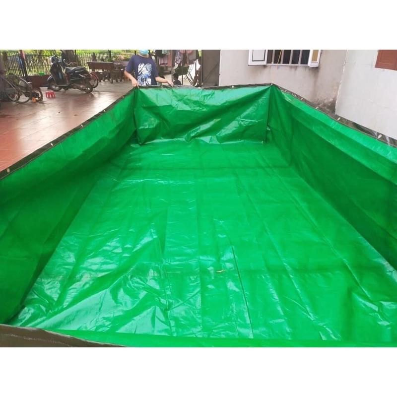 Product Introduction of Bể Bạt Nuôi Cá, Nuôi Ốc, Nuôi Lươn,... Bể Bạt Làm Bể Chứa, Bể Bạt Làm Bể Bơi. Bể Bạt Xanh Bộ Đội Cao Cấp Chất Liệu Dày Dặn Bền Đẹp PVC tiểu cảnh nuôicá _ bạ t nu ô i ế ch nuôilươn tank  nhựa 4