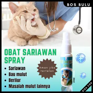 obat sariawan bau mulut spray 30ml kucing