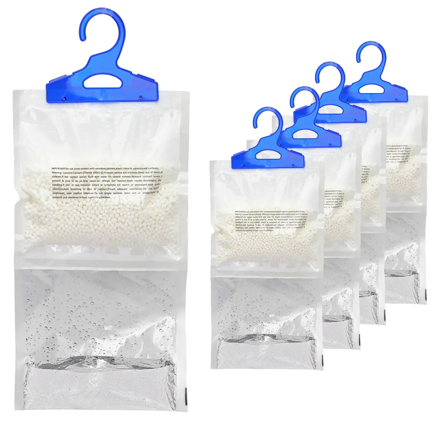 Taylor & Brown Pack of 6 Hanging Wardrobe Dehumidifier, Condensation Remover, Moisture Absorber, Dehumidifiers for Damp, Mould, Moisture in Wardrobe, Bedroom, Caravan, Bathroom, Basement Hangable