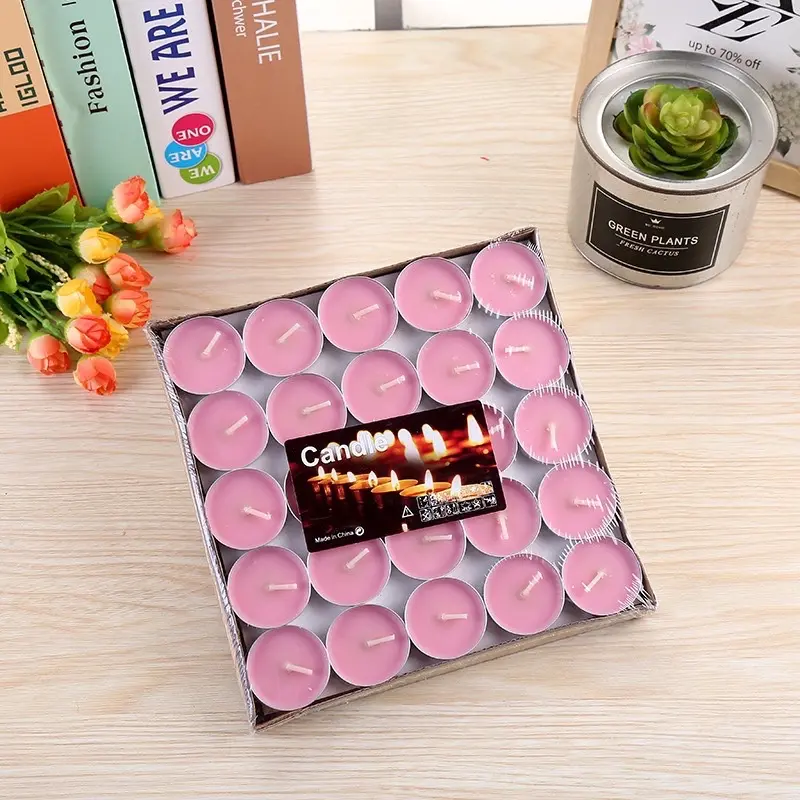 Aromatherapy candle 50 one pack smokeless candles multicolor T light candle lasting quality