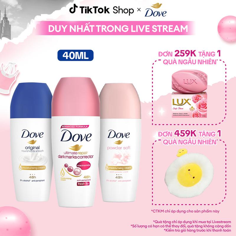 Chai Lăn Khử Mùi Hôi Dove Hỗ Trợ Dưỡng Da 40ml/chai [1]