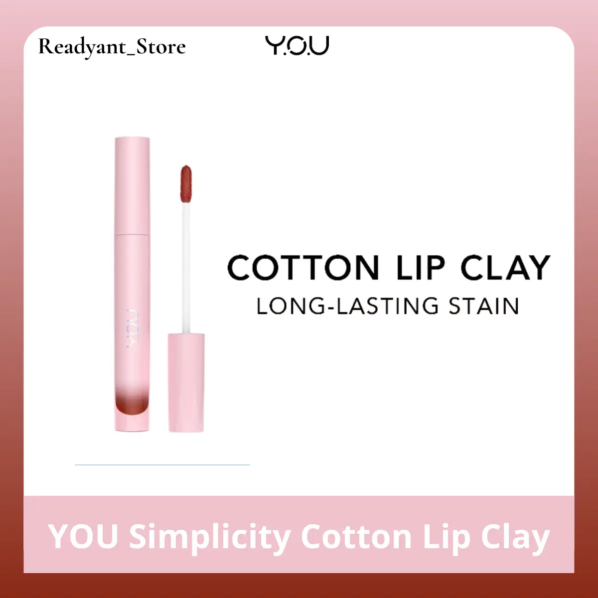 YOU Simplicity Cotton Lip Clay Acid Bibir Kering Lasting Lipstick Gloss